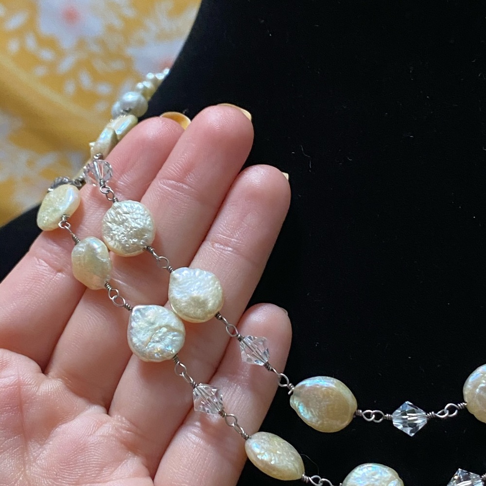 925 Freshwater & Natural Pearl Necklace ✨😍 - Picture 3 of 8